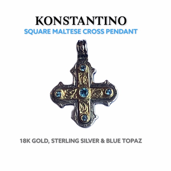 Konstantino Jewelry - KONSTANTINO Square Maltese Cross Pendant